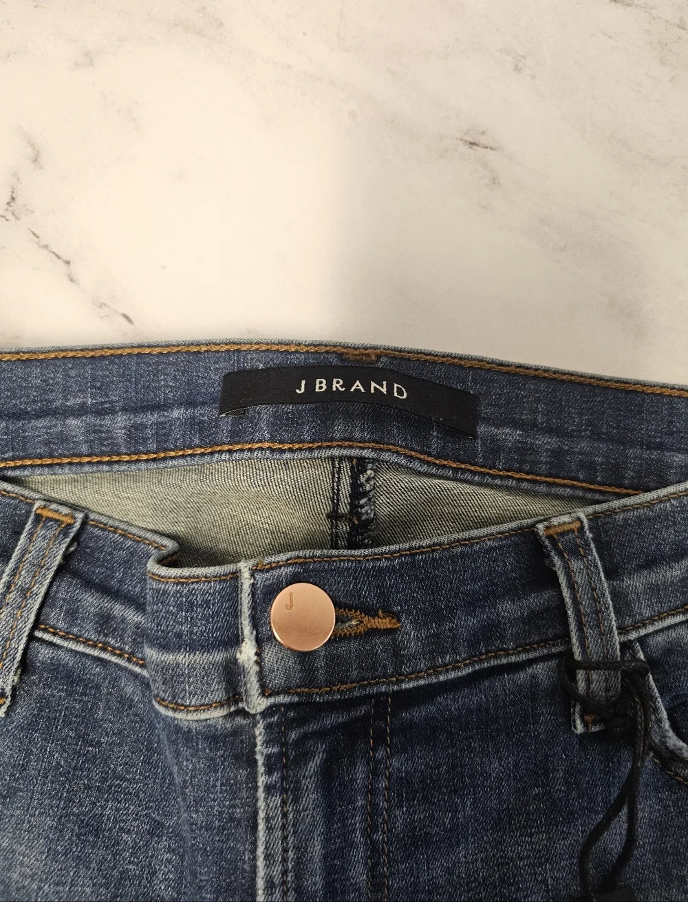 J Brand Cropped Low Rise Distressed Skinny Blue Jeans 31 NWT